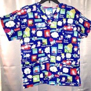 Womens Dental Scrub Top- S